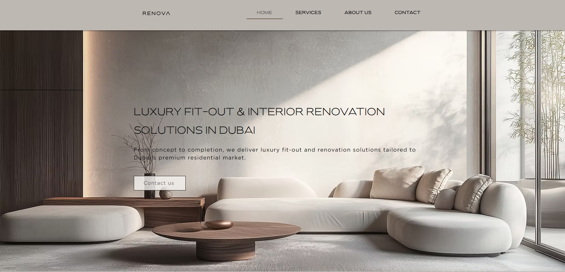 Capture du site Renova Interiors